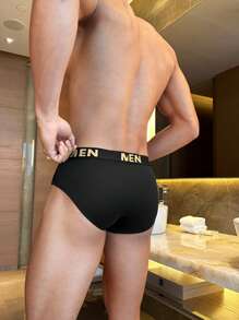 7 Packs Men's Letter Elastic Waist Casual Briefs Multipack Unnderwear - Multicolor - View 2