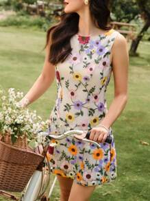 Vintamour 复古优雅女式花卉刺绣A字连衣裙 网眼肩部休闲喇叭下摆连衣裙 派对/节日 女式夏季服装 女式夏季连衣裙 毕业礼服 夏季连衣裙 夏季服装 女式连衣裙 夏季婚礼宾客礼服 女式度假服装 女式太阳裙 女式毕业礼服 女式连衣裙 女式优雅正式礼服 女式生日礼服 女式度假服装 婚礼 - 杏色 - 查看 1