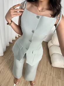 Modelyn Women Two Pieces Outfits For Daily Wear - Green - View 7