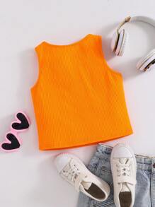 SHEIN Parte superior de tirantes con lazo frontal en estilo casual de calle para niñas preadolescentes