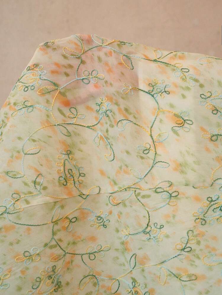 Elegant Embroidery Sleeveless Dress, Summer