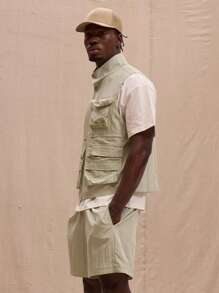 Musero سترة أساسية متعددة الجيوب ذات رقبة قمصانية لموسم الربيع والصيف، إطلالة شارع عصرية مناسبة لمناسبات عيد الفصح والمهرجانات - أخضر عسكري - مشاهدة 2