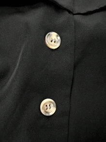 SHEIN Clasi Women Two Pieces Outfits For Daily Wear - Black - View 4