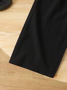 Genkimix Kids 少女荷叶边层叠休闲长裤，适合度假和夏季穿着 - 黑色 - 查看 5