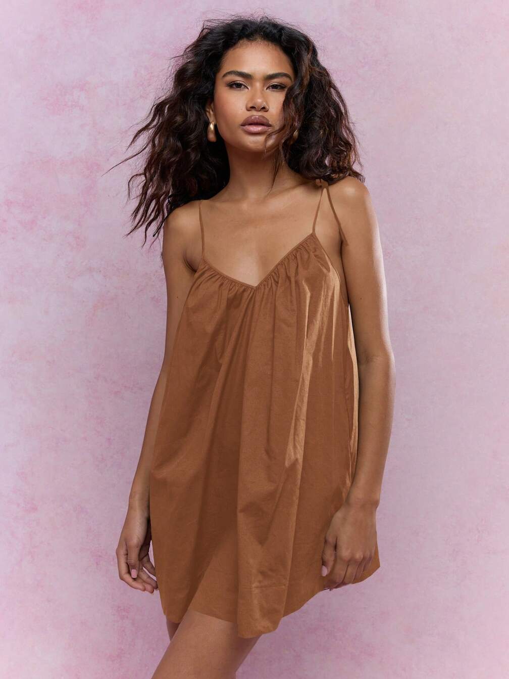 pink abstract print slinky asymmetric strap detail bodycon dress Alessandra Ruffle Maxi / Blurred Floral | MESHKI it frames the body black sparkly prom dresses Sherwin Gilmour Color:Daylily Denim
