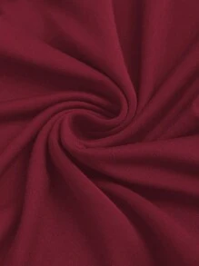 Sweetra Blusa versátil y ceñida con cuello asimétrico, para primavera/verano - Burdeos - Ver 5