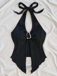 SHEIN PETITE CURVE 大码休闲细肩带吊带背心，夏季时尚