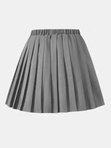 Teen GirlElegant Pleated High Waist Skirt Shorts 2-In-1, Summer Versatile Item, Can Be Paired With Shirts, Long/Short Sleeve T-Shirts, Polo Shirts