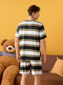 Notgurli Basic Quality Casual Men's Pajama Set - Multicolor - View 2