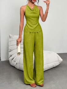 Gloray Women Two Pieces Outfits For Daily Wear - Green - View 6