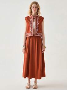 Florisole Women Two Pieces Outfits For Daily Wear - Brown - View 6