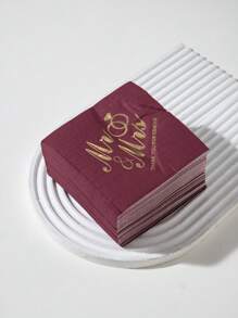 SHEIN 5/16/25/50/100 piezas de servilletas de boda desechables elegantes y lujosas con soporte de servilleta de bambú, servilletas de cóctel con estampado en caliente, servilletas de lámina dorada brillante, 3 capas, decoración para fiestas, bodas, restaurantes, banquetes y festivales, tamaño (25x25cm/9,8x9,8 pulgadas) Estilo inglés, servilletas de boda ligeras, lujosas y elegantes, suministros de boda para decoración