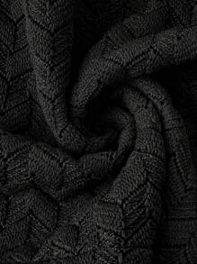 Aralina Vacation Summer Beach Outfit Textured Maxi Cardigan And Short Two Pieces Set Festival Outfit - Black - View 13