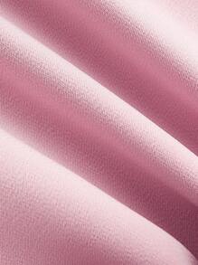 SHEIN EZwear 纯色裹身粉色半身裙，简约实用 - 粉色 - 查看 3