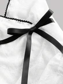 SHEIN MOD Damen V-Ausschnitt Schleife Spitze Plissee Mode Trägertop, Musikfestival, Western Wear, süße Sommer Tops