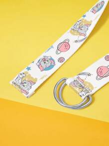 TOM & JERRY X SHEIN 1 bucă centură de talie cu imprimeu cu planete și desene animate, la modă și drăguță
