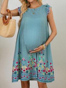 SHEIN Vestido sin mangas de maternidad, de moda para el verano