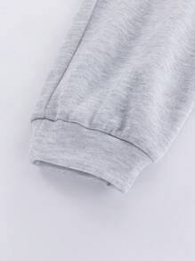3 chiếc quần nỉ thể thao dáng rộng, có túi vá, cạp chun, dành cho bé trai tuổi teen, nhiều màu sắc. - Đen và trắng - Xem 3