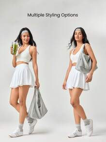 GLOWMODE 17L Unadjustable Textured Water-Resistant Shoulder Bag Fall Winter - Grey - View 2