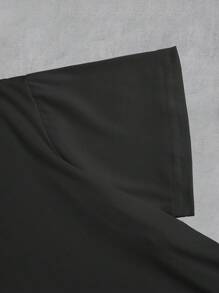 Áo thun cổ tròn tay ngắn in hình mèo cỡ lớn cho nữ - màu đen - Xem 3