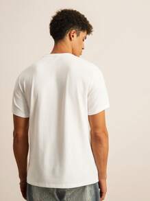 SWAVVY Men Cotton Slogan Graphic Casual Urban Short Sleeve Tee, Boxy Tee, Boyfriend Gift, Summer