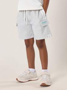 SUMWON Ensemble deux pièces d'été pour garçons, t-shirt raglan, short décontracté et athlétique. Tenue de sport et de jeu, respirante, streetwear de printemps - Multicolore - Voir 4