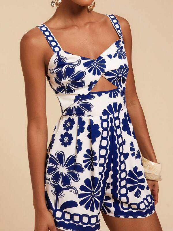 Travachic Women's Woven Printed Sleeveless Jumpsuit, Vacation Wear, Spring/Summer, Woven Graphic Printed, Casual Summer Vacation Outfits Woman, Bohemia Beach Vacation Outfits, Boho Chic, Country Concert Outfit, Holiday Festival Outfits, Beach Outfits For Woman, Old Money Style Women