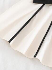 Cozy Pixies Vestido sin mangas con cuello redondo y lazo decorativo para bebé niña