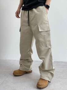 DAZY Pantalones cargo casuales de unicolor para hombres en primavera