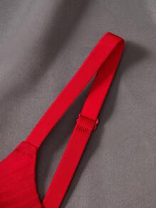 SHEIN 3pcs Women Lace Patchwork Lingerie Set - Multicolor - View 4