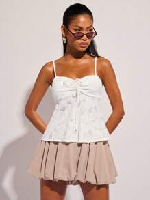 COSMINA Women's Elegant Vacation Ruched Blouse, Spring/Summer - White - View 3