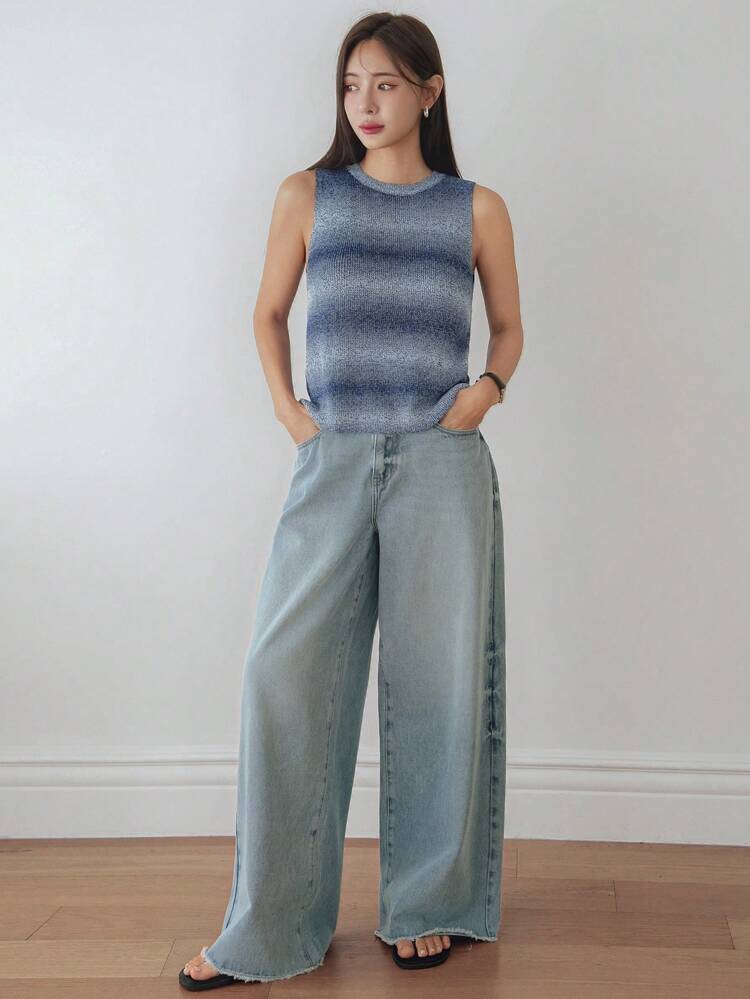 Women's Summer Tie Dye Tie Dye Knitted Cardigan, Casual Business Vacation Pullover