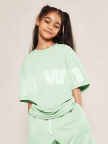 SUMWON Summer Loungewear Co-Ord Set Short Sleeve Tee With Matching Jersey Shorts Holiday Sports Training Comfort Athletic Wear