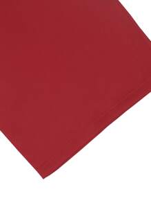 Claim Dot 男士高腰阔腿褶皱宽松休闲裤，秋季 - 紅色 - 查看 6