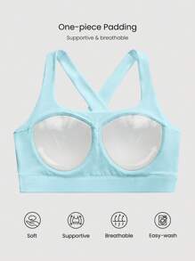 GLOWMODE FeatherFit™-Air Go The Distance 吸汗速干 Peekaboo 内置罩杯 交叉肩带 圆领运动连衣裙 内置短裤 侧袋 防滑握把 低冲击力网球 高尔夫 匹克球 日常穿着