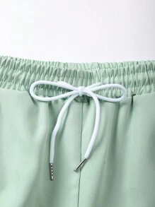 Manfinity Swimmode Men's Palm Tree Print Short Sleeve Shirt And Shorts Beach 2-Piece Set Men's Vacation Clothes Men Swim Trunks, Hawaiian, Men's Beach Shirts, Men's Resort Wear, Men's Vacation Outfit, Men's Bahama Outfit