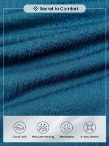 SHEIN Sports 无缝罗纹针织无袖运动连体裤