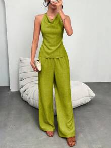 Gloray Women Two Pieces Outfits For Daily Wear - Green - View 5