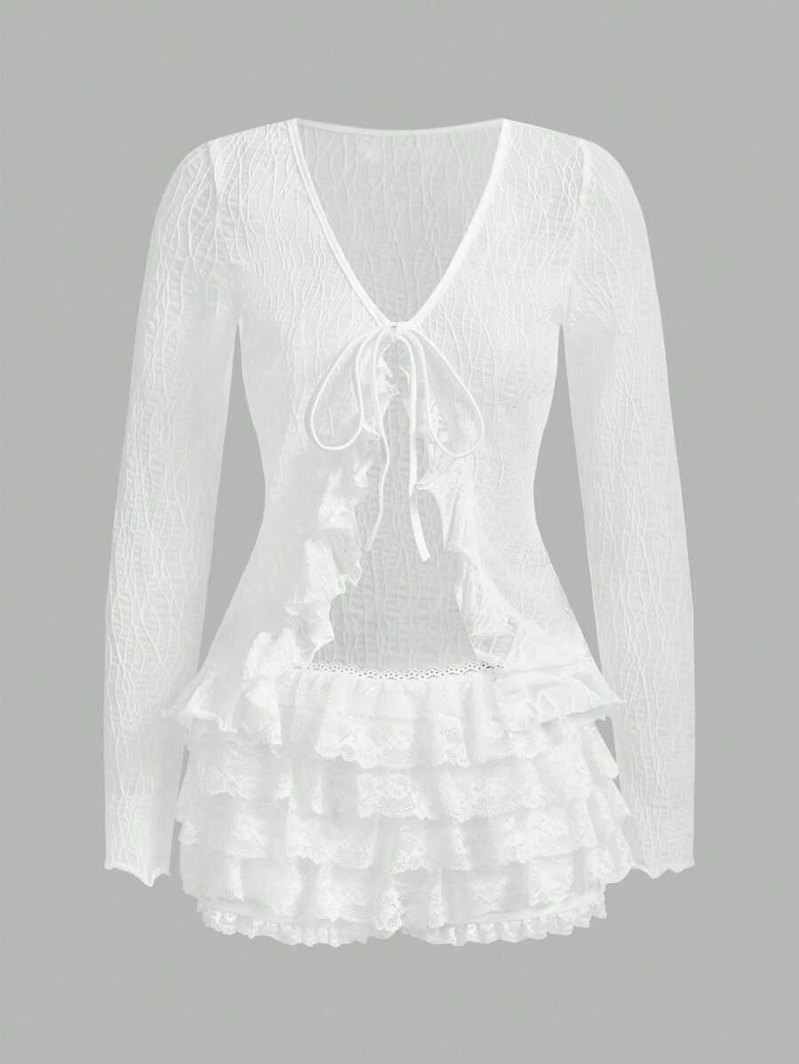 SHEIN ICON Women Two Pieces Outfits For Daily Wear Island Vacation Outfits - White - View 1