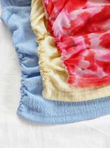 Soleia Set da 3 pezzi di top a canottiera estivi casual e romantici con nodo, colori: giallo, rosso, azzurro chiaro, adatti per vacanze, appuntamenti, tè pomeridiano, vacanze, festival musicali, stile bohémien, outfit da spiaggia estiva