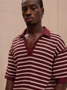 Musero 针织条纹超大Polo衫 春夏 暑假 沙滩装