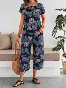 SHEIN LUNE Women Two Pieces Outfits For Daily Wear - Blue - View 5