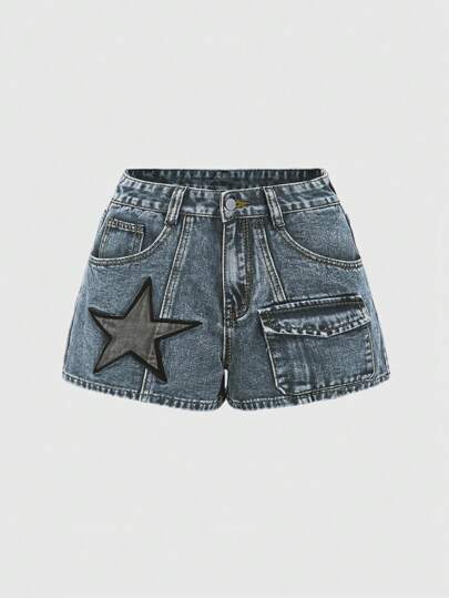 Grunge Punk تنورة جينز صغيرة المقاس الكبير ، للصيف