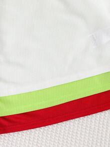 6pcs Young BoyMulti-Color Patchwork Sports Set, Suitable For School, Outdoor Running, Sports Wear - Multicolor - View 6