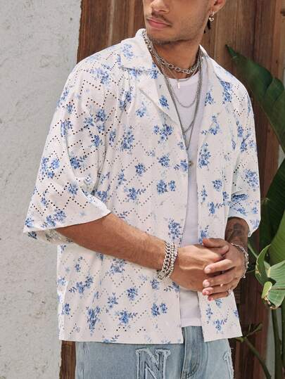 Street Life Camicia da uomo con vestibilità ampia e comoda per le vacanze