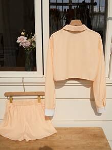 SHEIN Unity Women Two Pieces Outfits For Daily Wear - Yellow - View 2