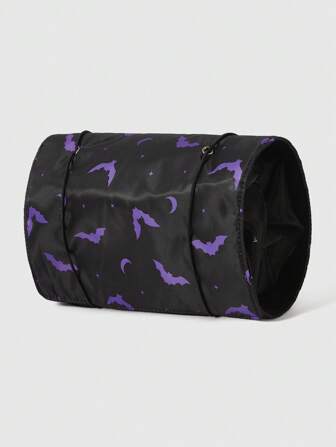 Goth Bolsa cosmética portátil de moda con estampado gótico de murciélago 395692