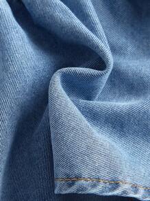 SHEIN MOD 女士修身牛仔吊带背心，休闲修身蓝色，Saint John 2025，可爱夏季上衣，女士优雅服装，牛仔女郎服装，女士巡航服装，女士早午餐服装，毕业上衣，复古 - 淺色水洗藍 - 查看 5