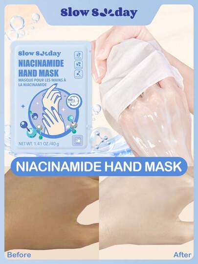 SlowSunday Niacinamide Hand Mask, With Niacinamide And Sodium Hyaluronate, Suitable For Business Trips And Travel, Cozy Fall & Winter Styles, Suitable For Autumn Winter, Y2K, For Halloweens, Party & Gifts, Thanksgiving & New Year, Thank You Gift, For Christmas,  Christmas Gifts