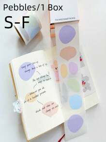 1 件可爱云形便签，强力粘性可拆卸便签，适用于学生、DIY 贴纸、便利贴、笔记本贴纸、提醒标签 - 彩色 - 查看 18